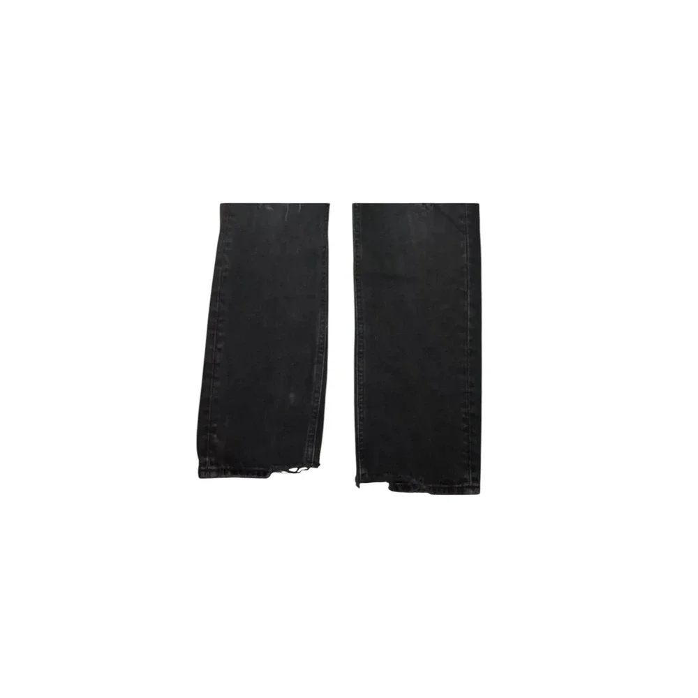 Black distressed relaxed straight leg jeans BDG Urban Outfitters‎ size 24 - Picture 3 of 5